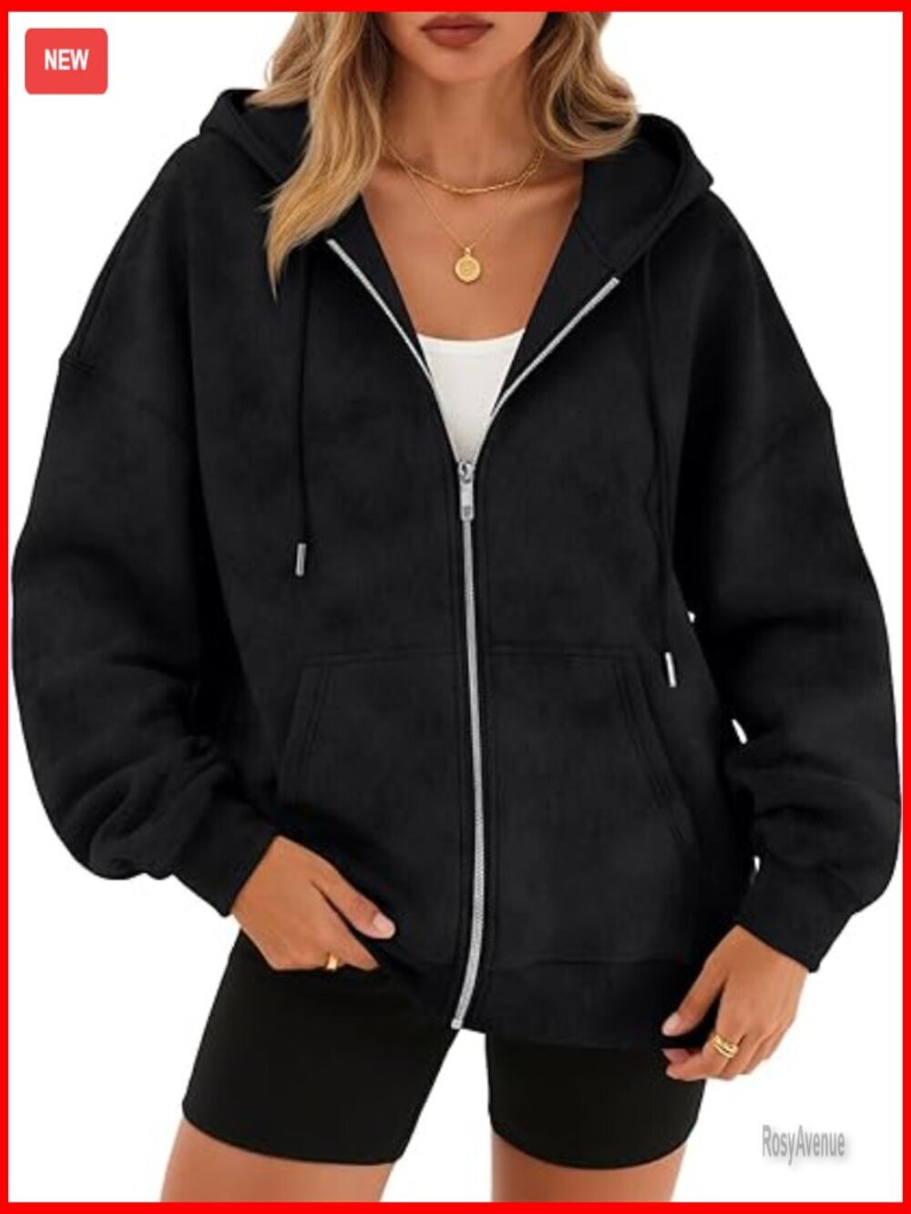 Women's Oversized Acid Wash Zip Up Hoodie Y2K Fall Winter Jacket
